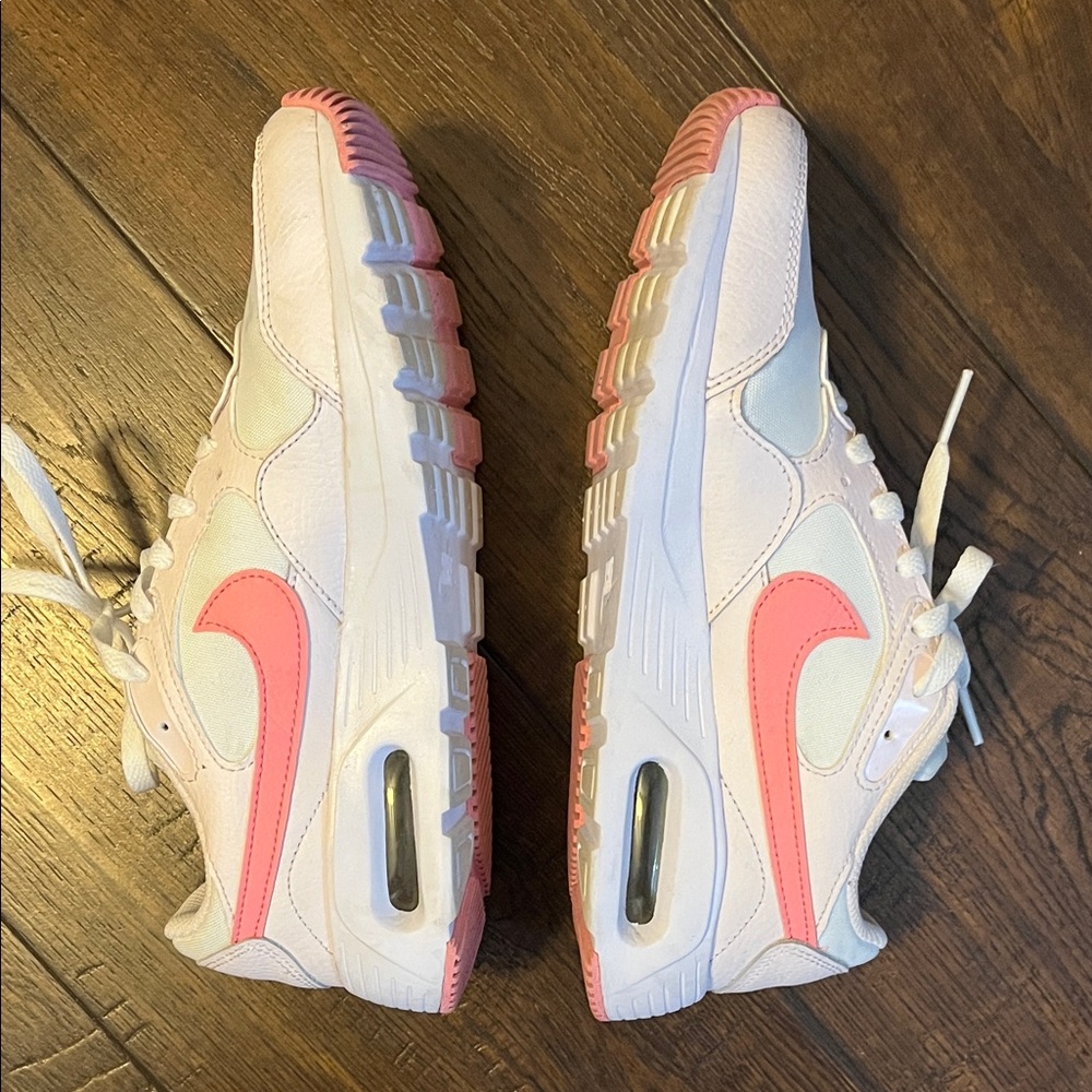 Nike Women's White and Coral Sneakers - Picture 2 of 4